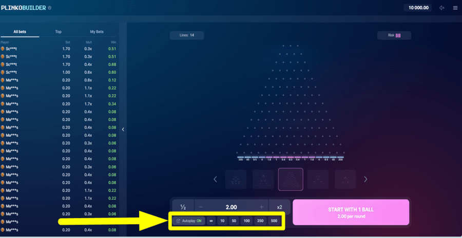 Plinko Builder Autoplay Feature