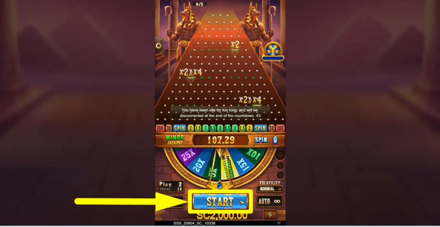 Plinko Empire Start Button