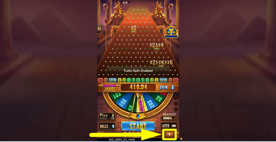 Plinko Empire Turbo Feature