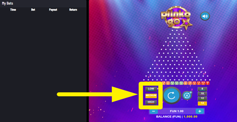 Plinko Go Adjust Volatility