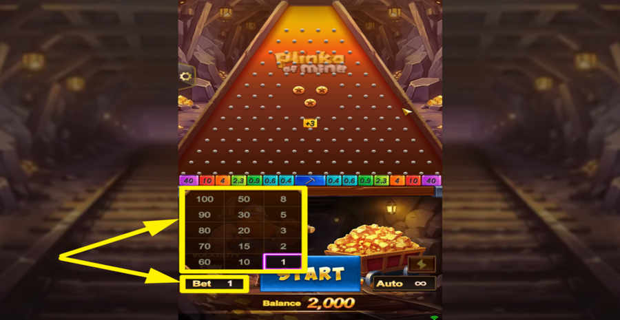 Plinko Of Mine Adjust Bet