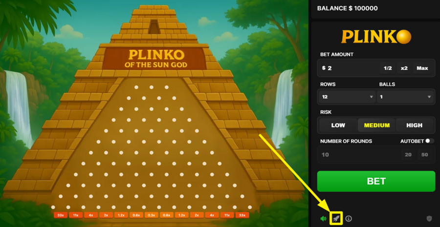 Plinko Of The Sun God Turbo