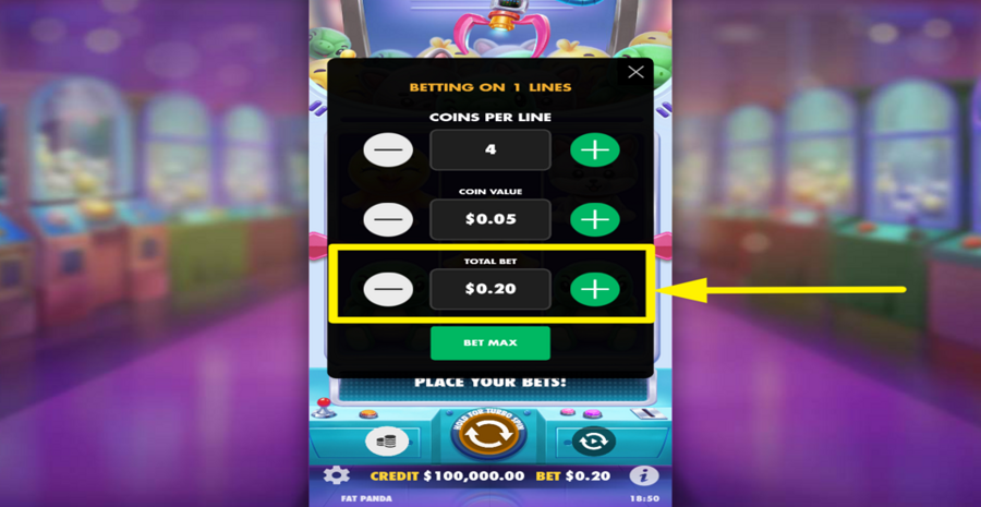 Plushie Wins Adjust Total Bet