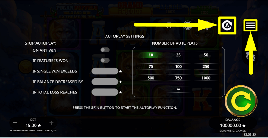 Polar Buffalo Extreme Hold And Win 25000 Autoplay Feature