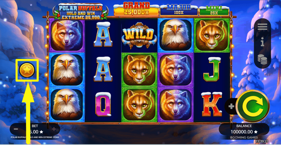 Polar Buffalo Extreme Hold And Win 25000 Buy Feature