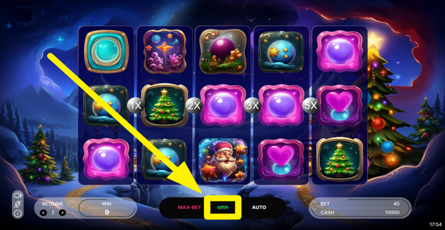 Polar Payout Paradise Spin Button