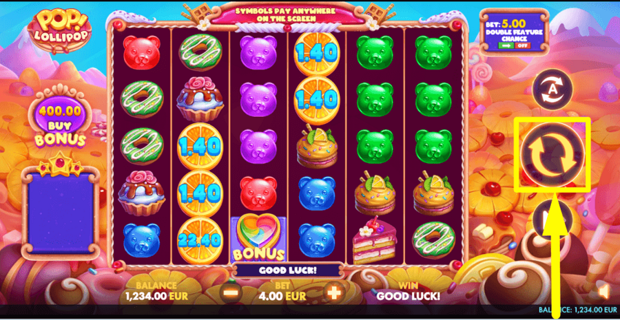 Pop Lollipop Spin Button