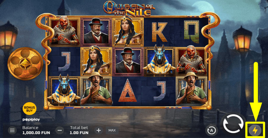 Popiplay Queen Of The Nile Turbo Feature