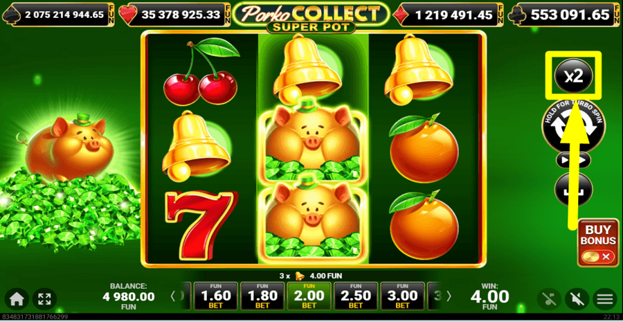 Porko Collect Super Pot Gamble Feature