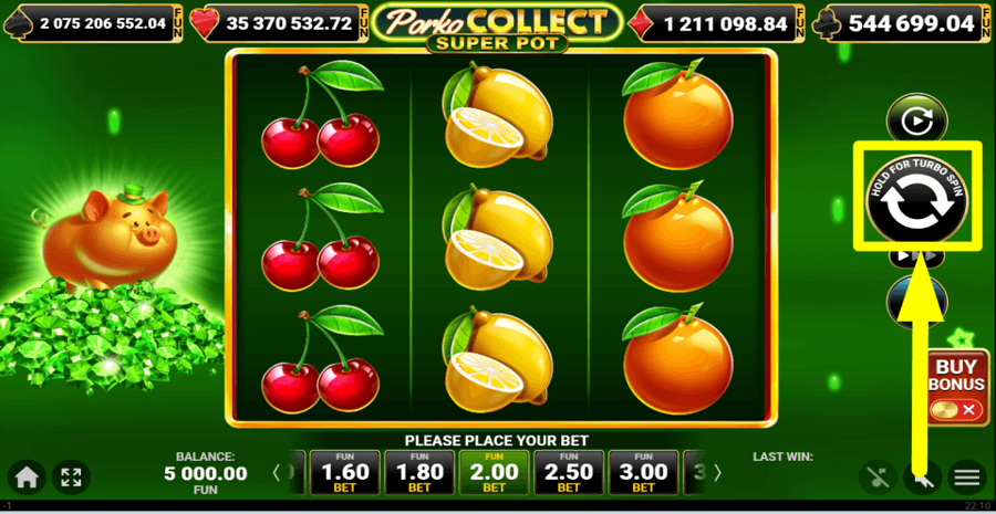 Porko Collect Super Pot Spin Button