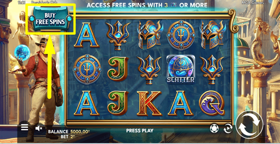Poseidons Orb Buy Feature