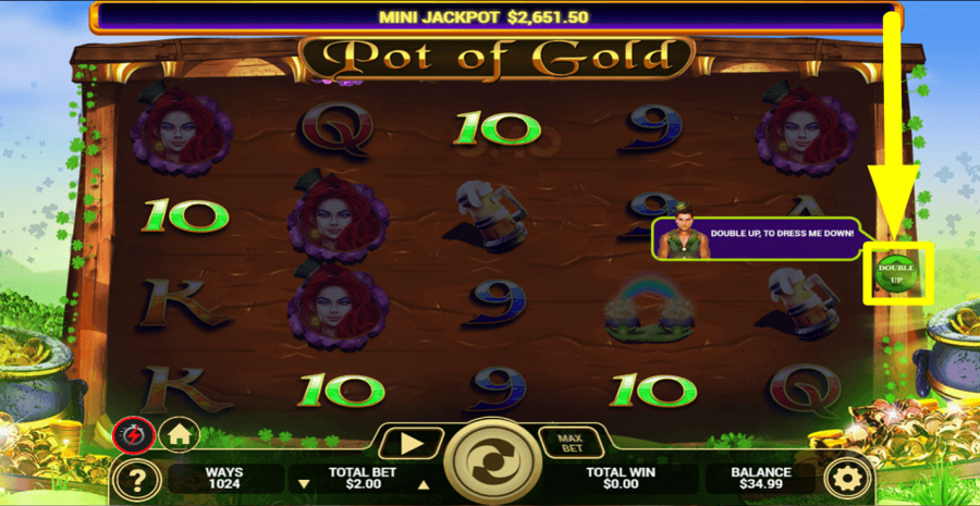 Pot Of Gold Double Up Feature
