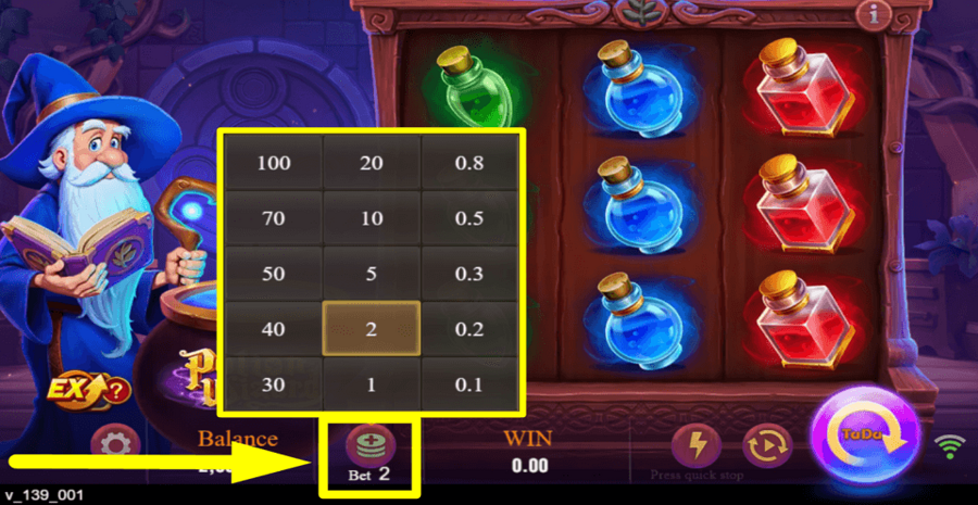 Potion Wizard Bet Value