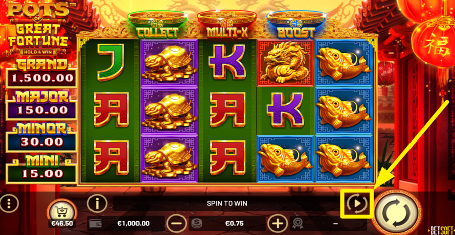 Pots Of Great Fortune Hold And Win Autoplay