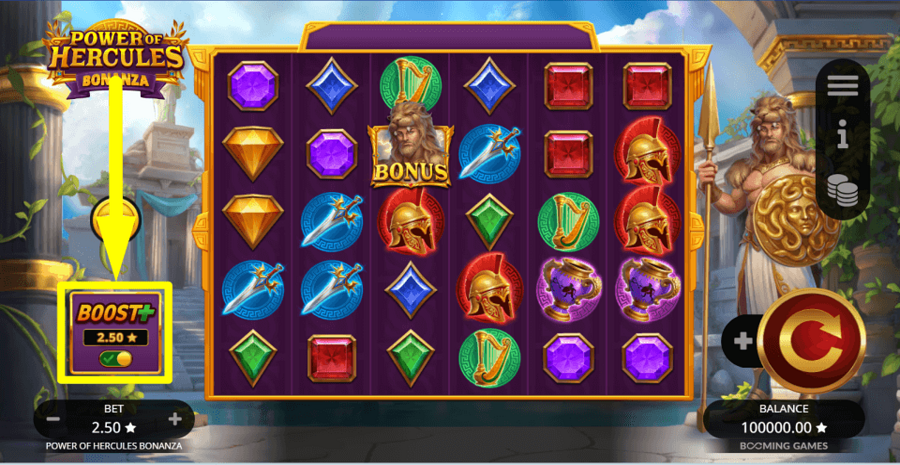 Power Of Hercules Bonanza Boost Feature