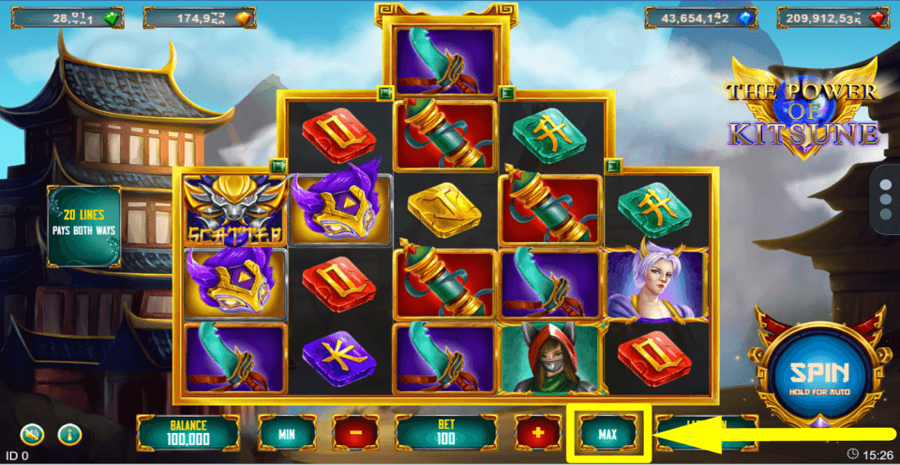 Power Of Kitsune Max Button