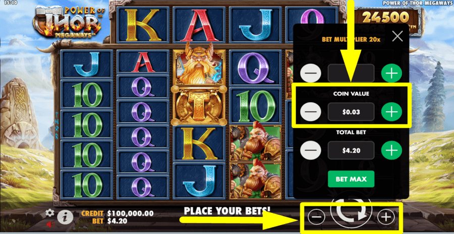 Power Of Thor Megaways Coin Value