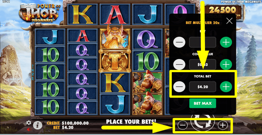 Power Of Thor Megaways Total Bet Value