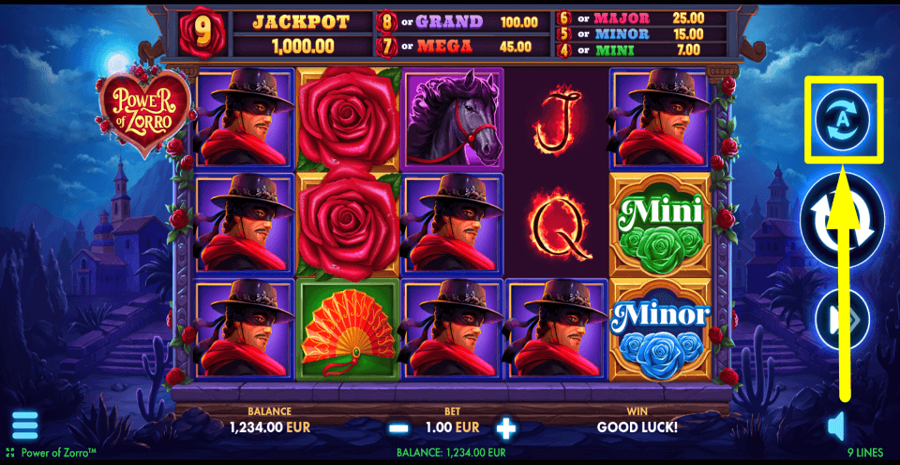 Power Of Zorro Autoplay Feature