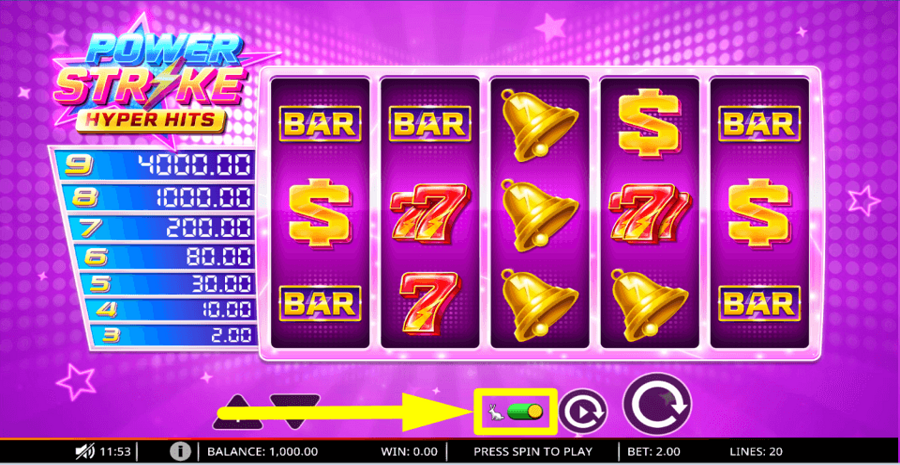 Power Strike Hyper Hits Turbo Feature