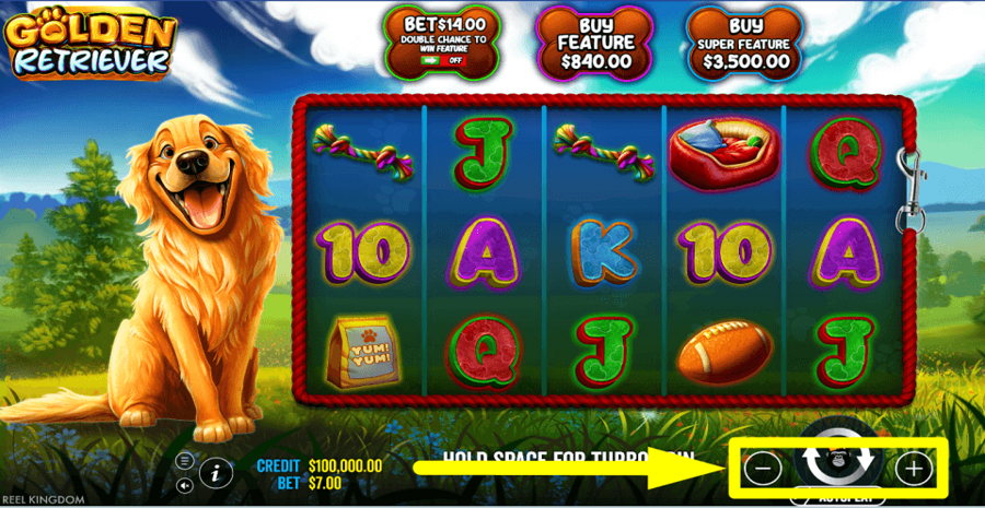 Pragmatic Play Golden Retriever Bet Value