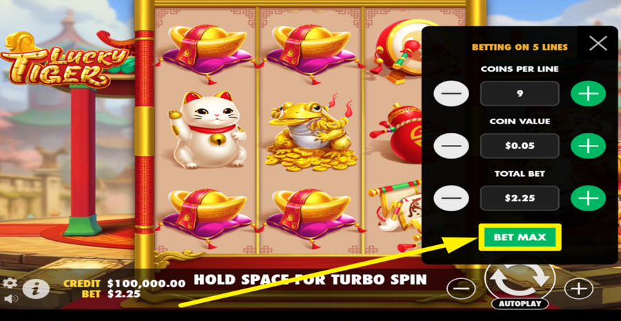 Pragmatic Play Lucky Tiger Bet Max