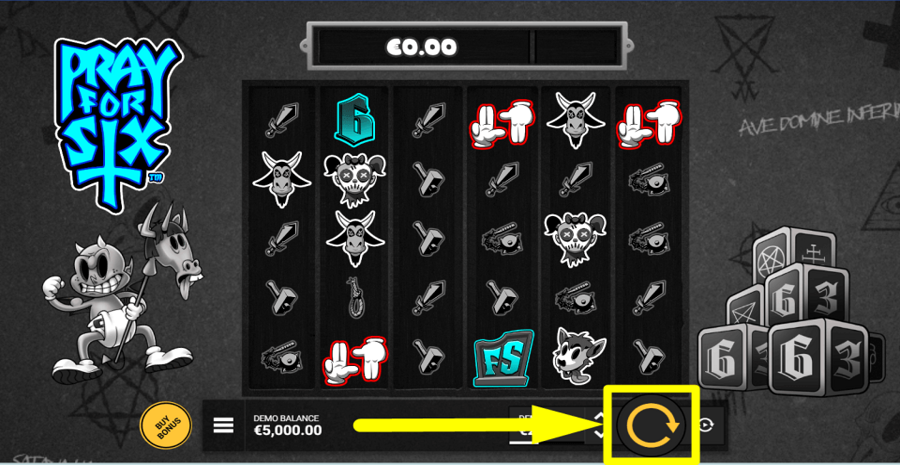 Pray For Six Spin Button