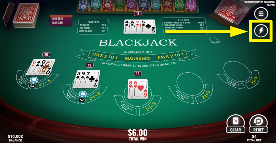 Premium European Blackjack Turbo