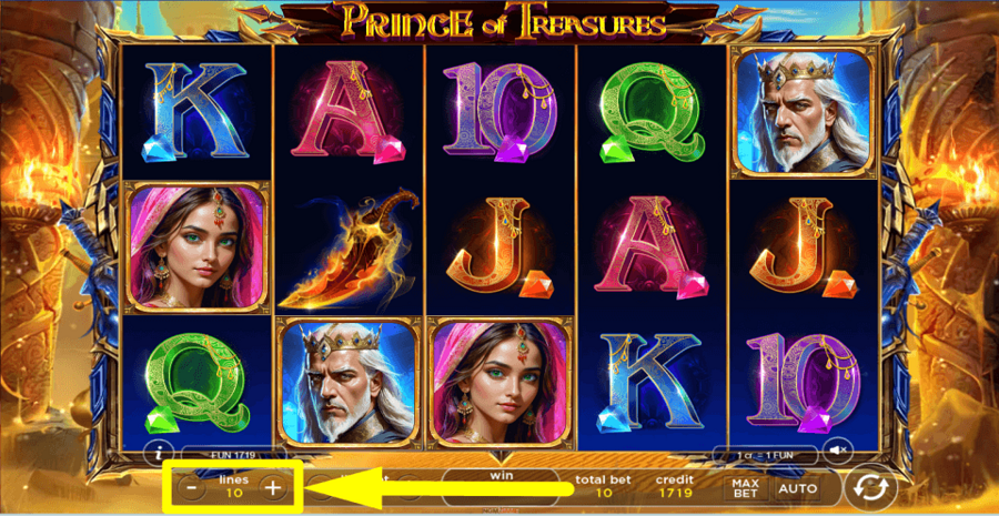 Prince Of Treasures Adjustable Paylines