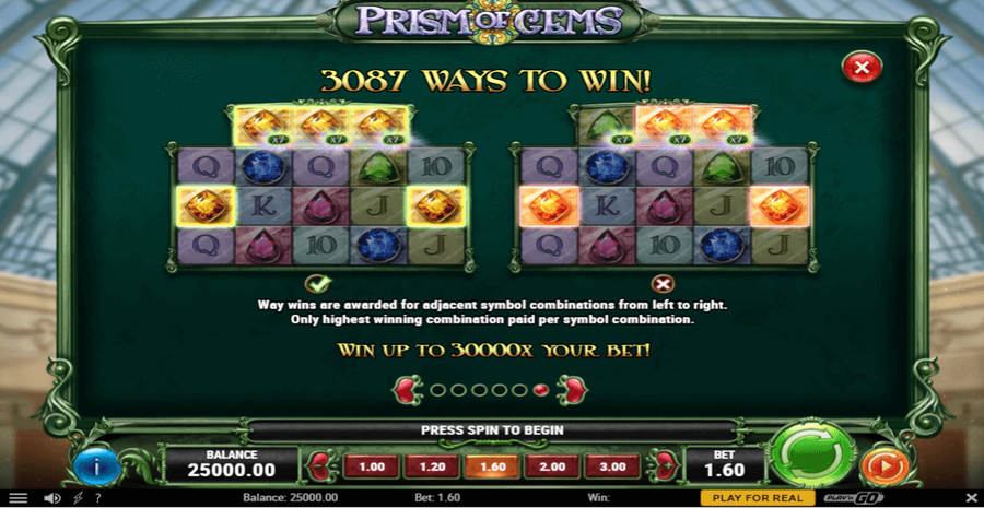 Prism Of Gems Paylines