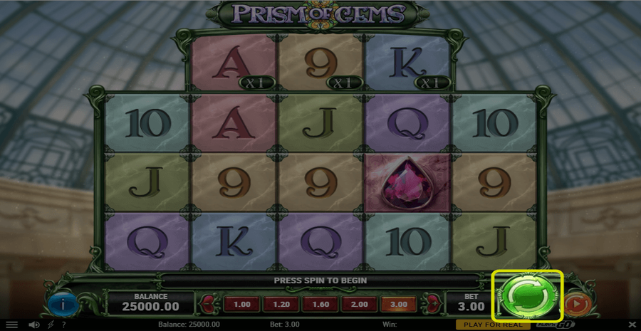 Prism Of Gems Spin Button