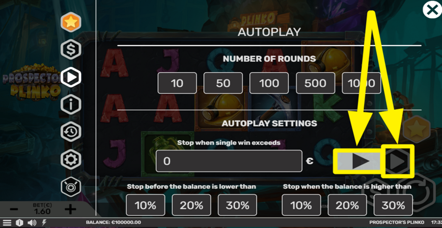 Prospectors Plinko Autoplay
