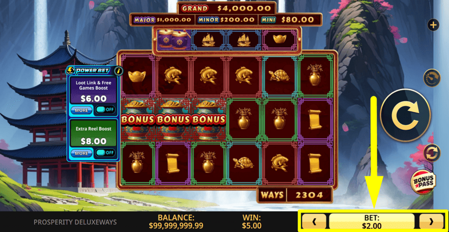 Prosperity Deluxeways Bet Value