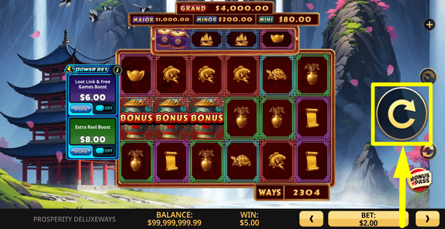 Prosperity Deluxeways Spin Button