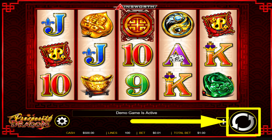 Prosperity Dragon Spin Button