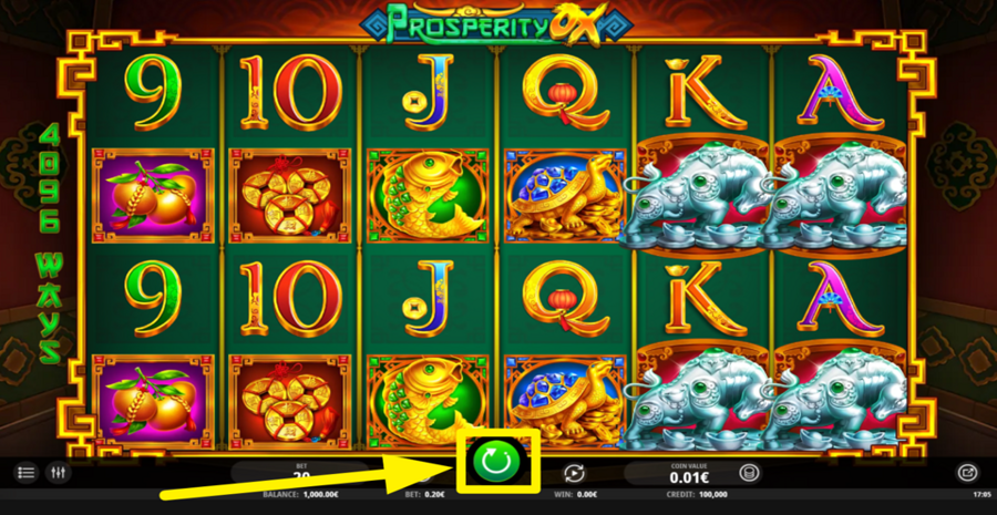 Prosperity Ox Spin Button