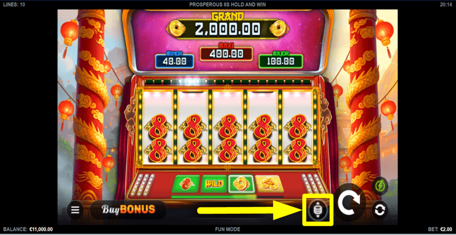 Prosperous 8s Hold And Win Bet Value