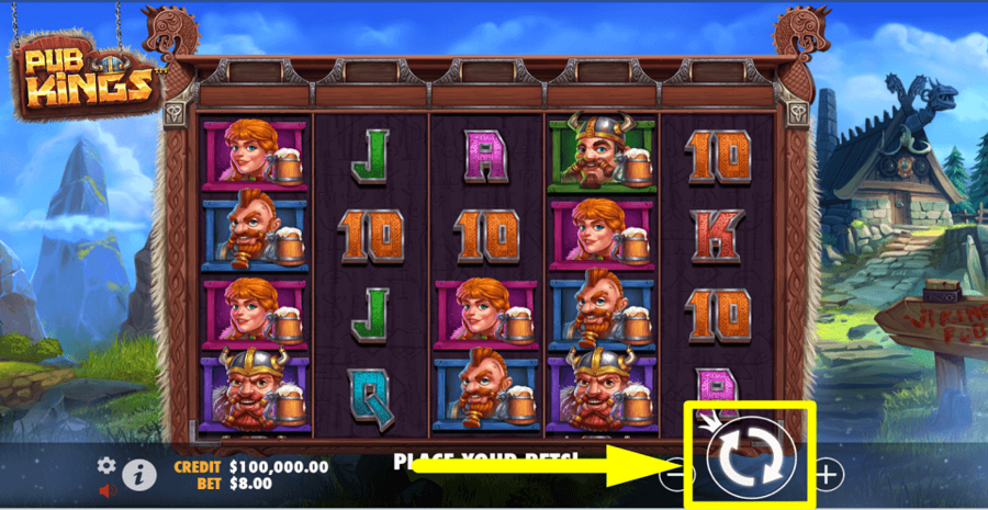 Pub Kings Spin Button
