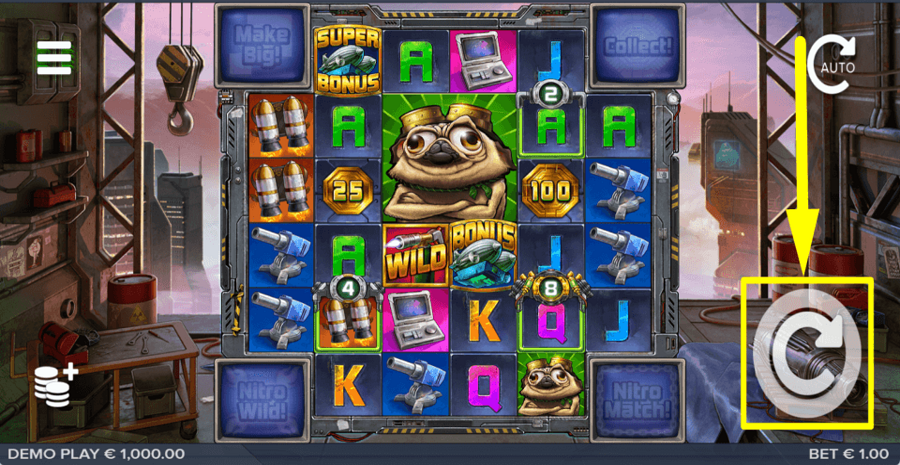 Pug Thugs Of Nitropolis Spin Button