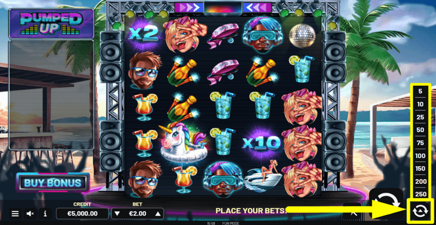 Pumped Up Autoplay Feature