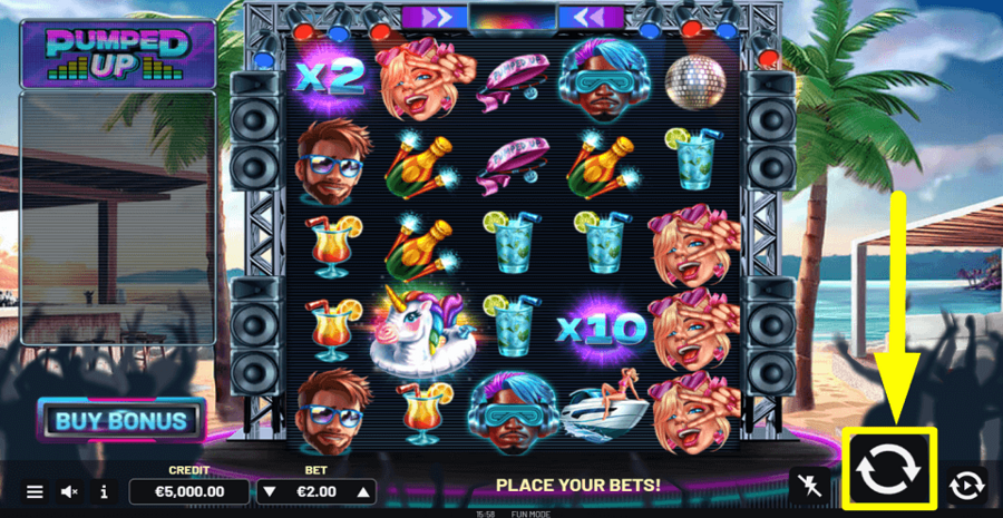 Pumped Up Spin Button