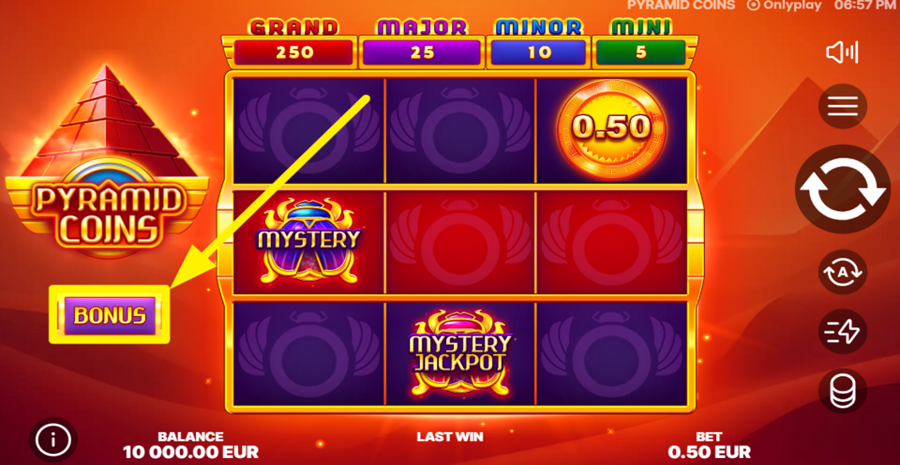 Pyramid Coins Buy Bonus