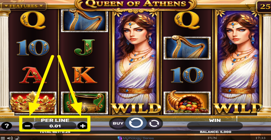 Queen Of Athens Adjust Bet