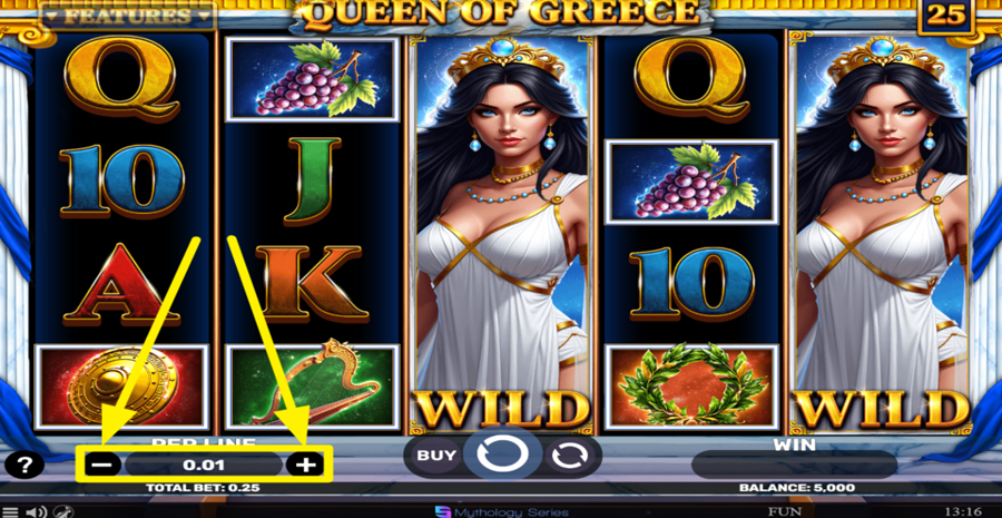 Queen Of Greece Adjust Bet