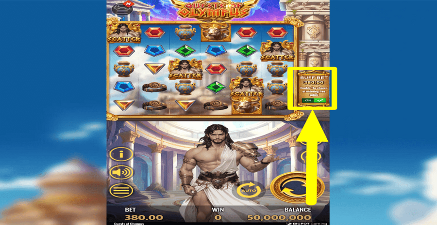 Quest Of Olympus Win Streak Buffbet Button v2