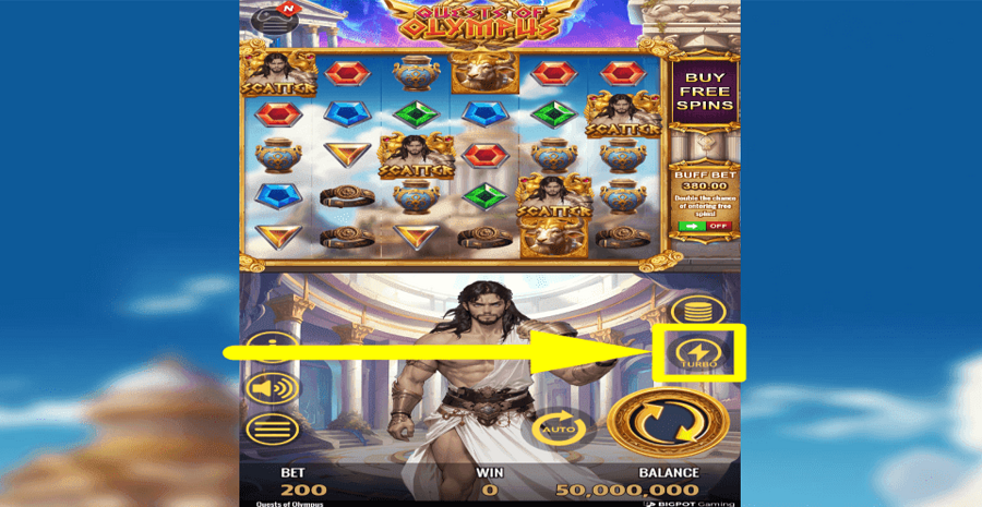Quest Of Olympus Win Streak Turbo Button v2
