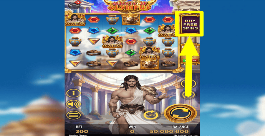 Quests Of Olympus Win Streak Buy Feature