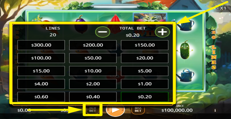 Quick Garden Adjust Bet