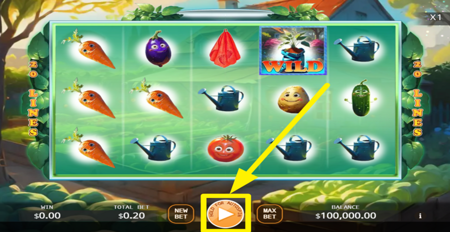 Quick Garden Spin Button