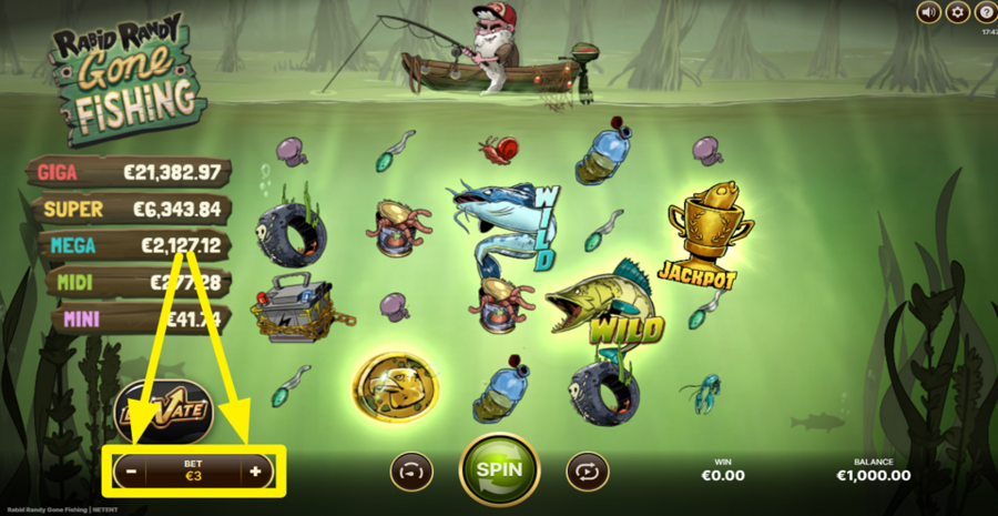 Rabid Randy Gone Fishing Adjust Bet